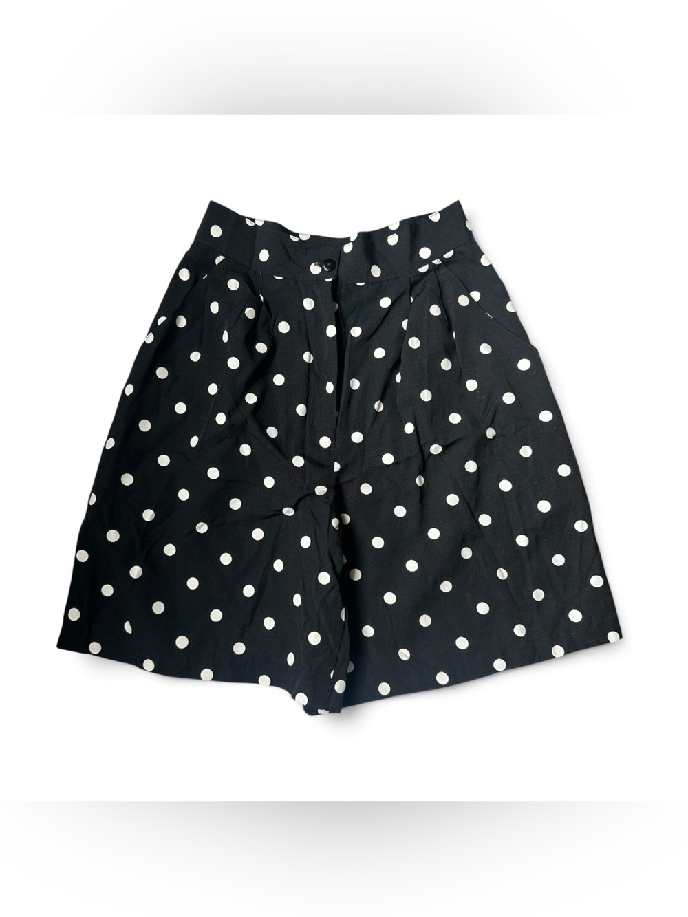 Vintage Rampage Black and White Polka Dot High-Waist Bermudas Sz 7
